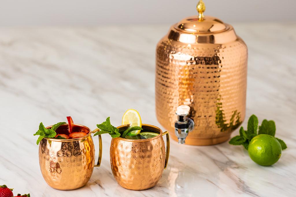 Handcrafted Copper Mug Set