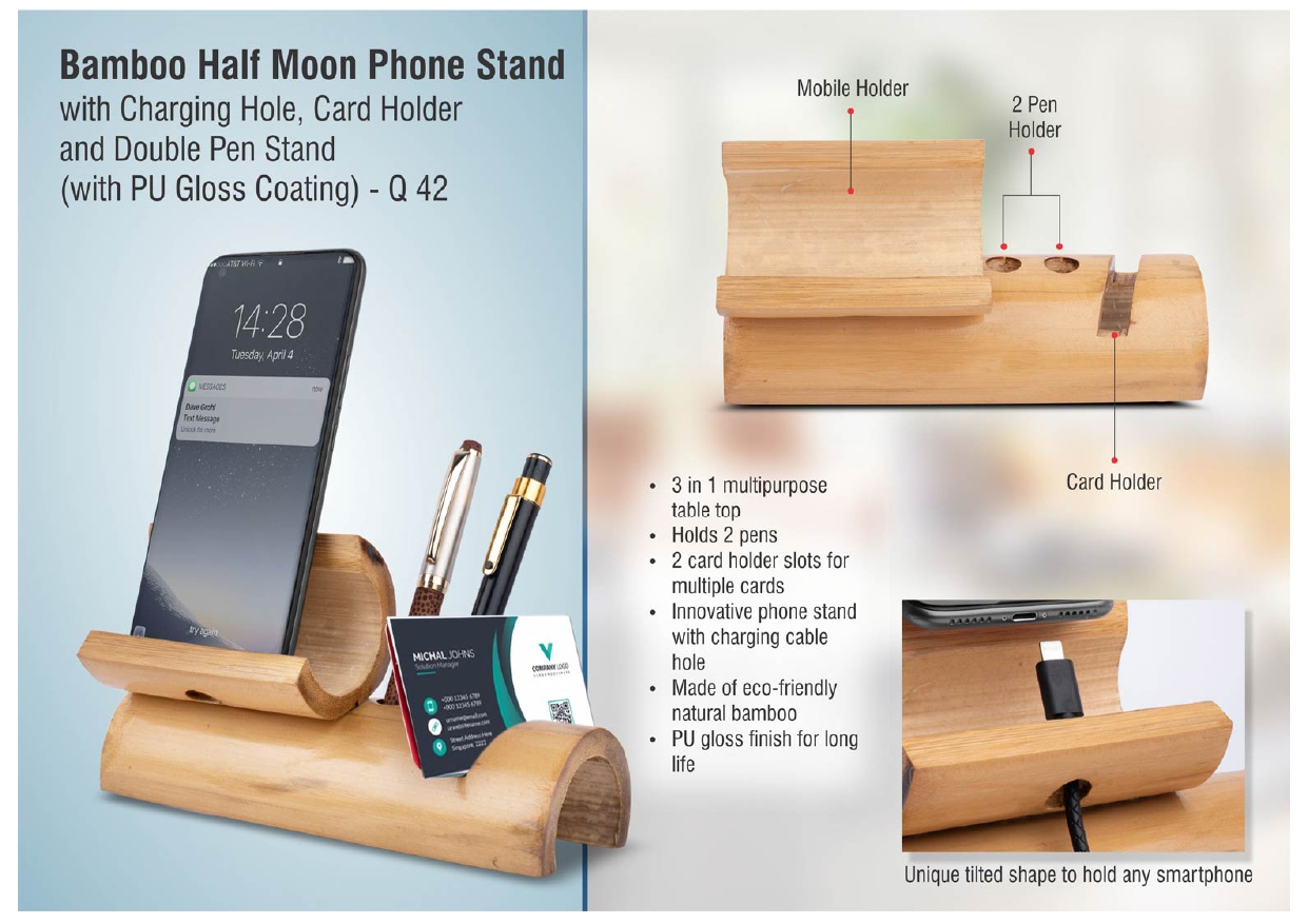 Bamboo Mobile Phone Stand