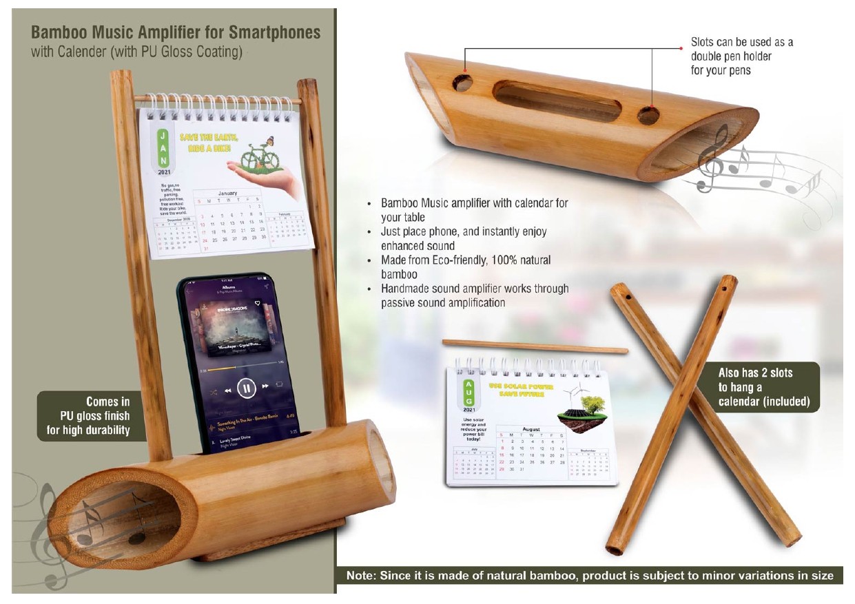Bamboo Mobile Stand with Amplifier