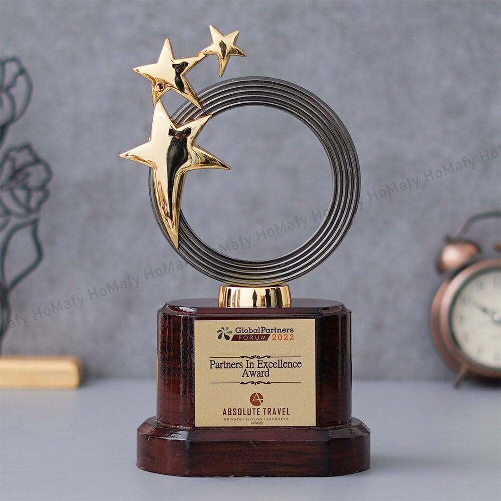 Circular Star Award Trophy