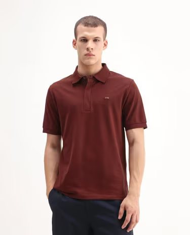 CONCEALED PLACKET CHEST BRANDED POLO