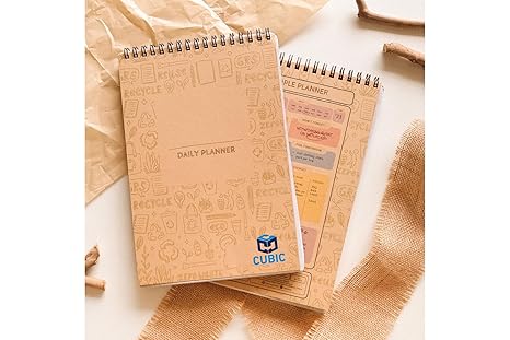 Cubic Daily Planner With Recycled Paper