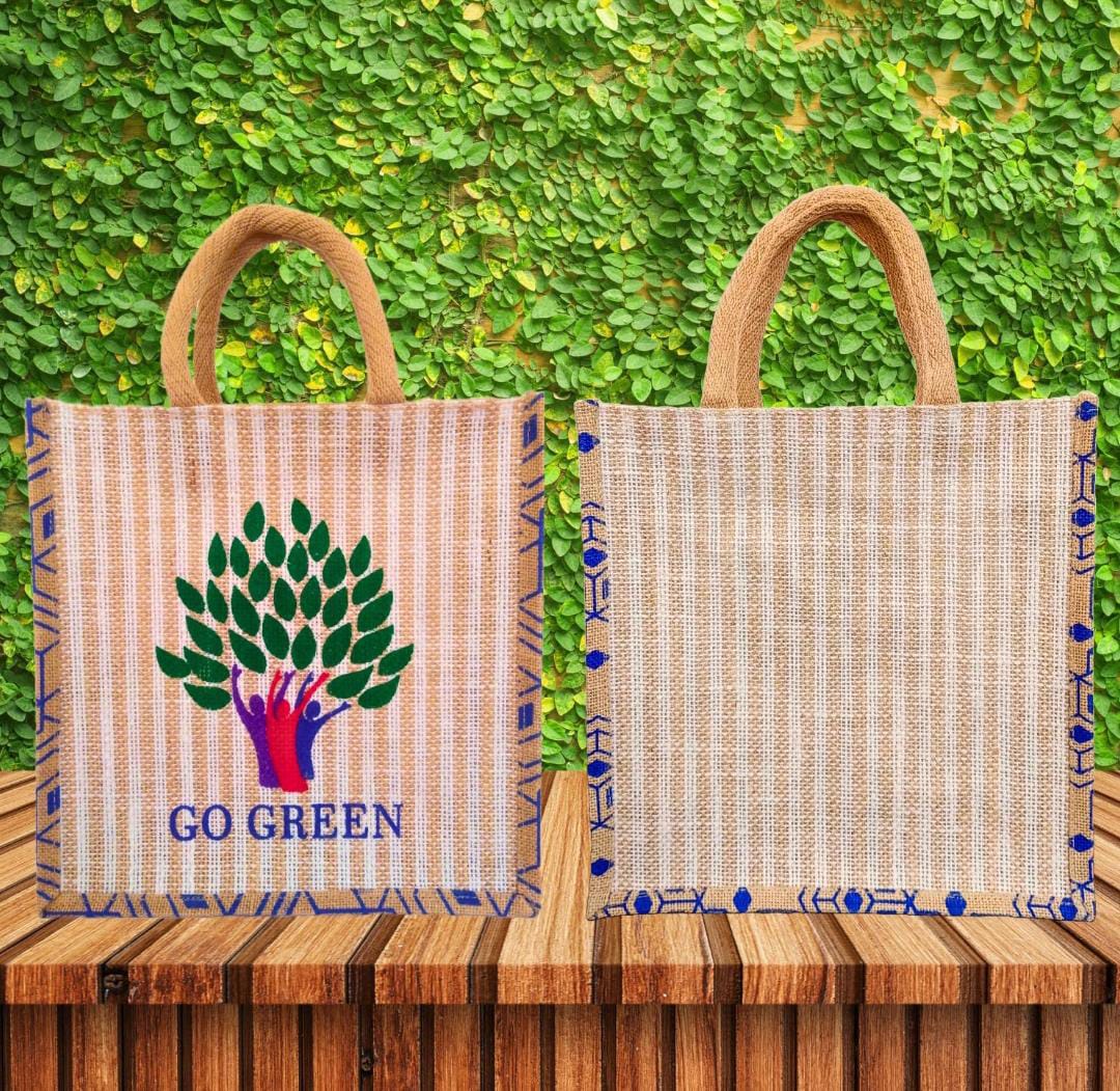 Eco-Friendly Printed Jute Shopping Bag