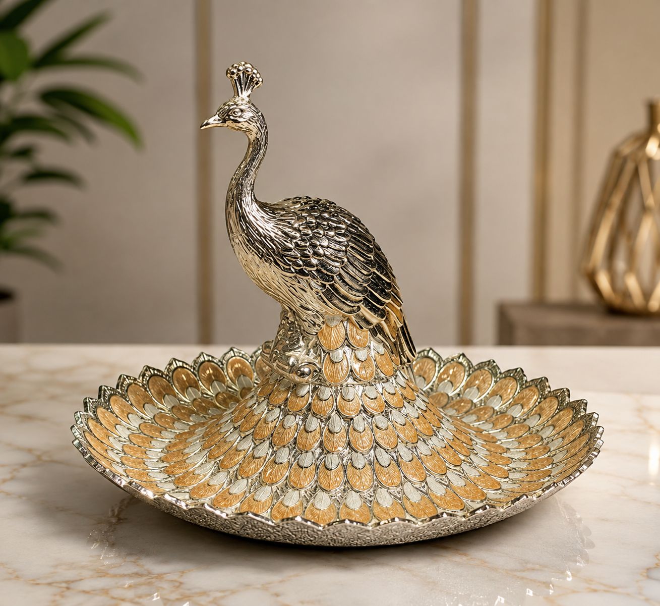 Peacock Decorative Centrepiece