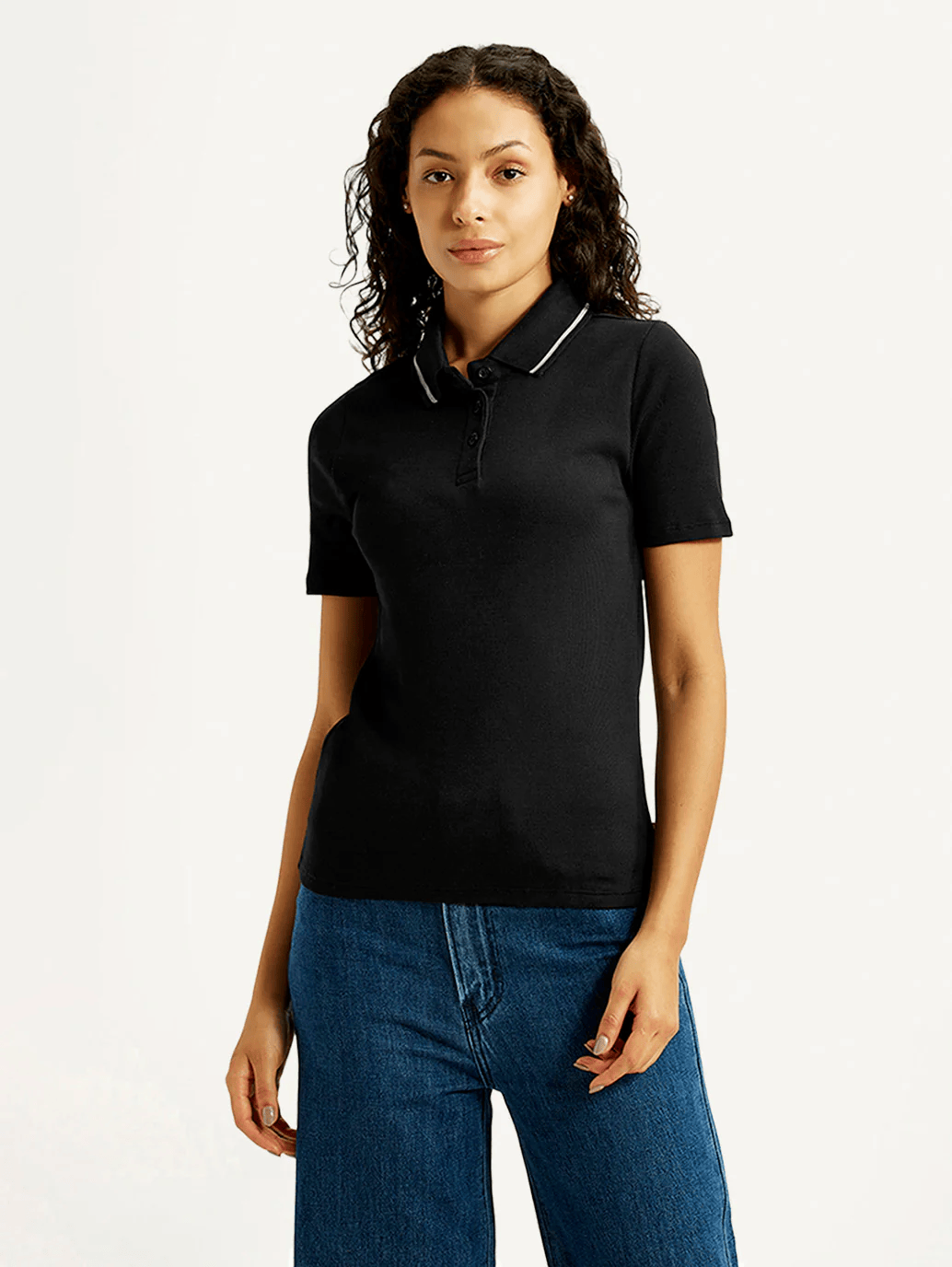 Womens Solid Black