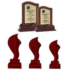 Wooden Trophy Set Trio