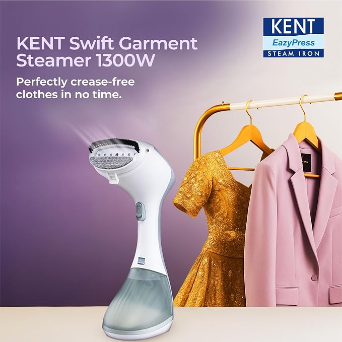 KENT Swift Handheld Garment Steamer – 1300W